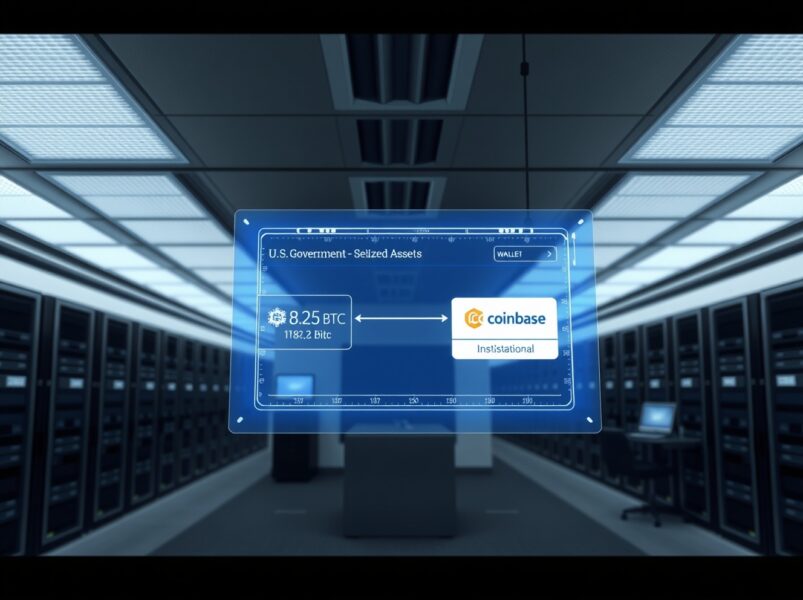 政府将8.25枚比特币存入Coinbase Prime，彰显监管成熟化