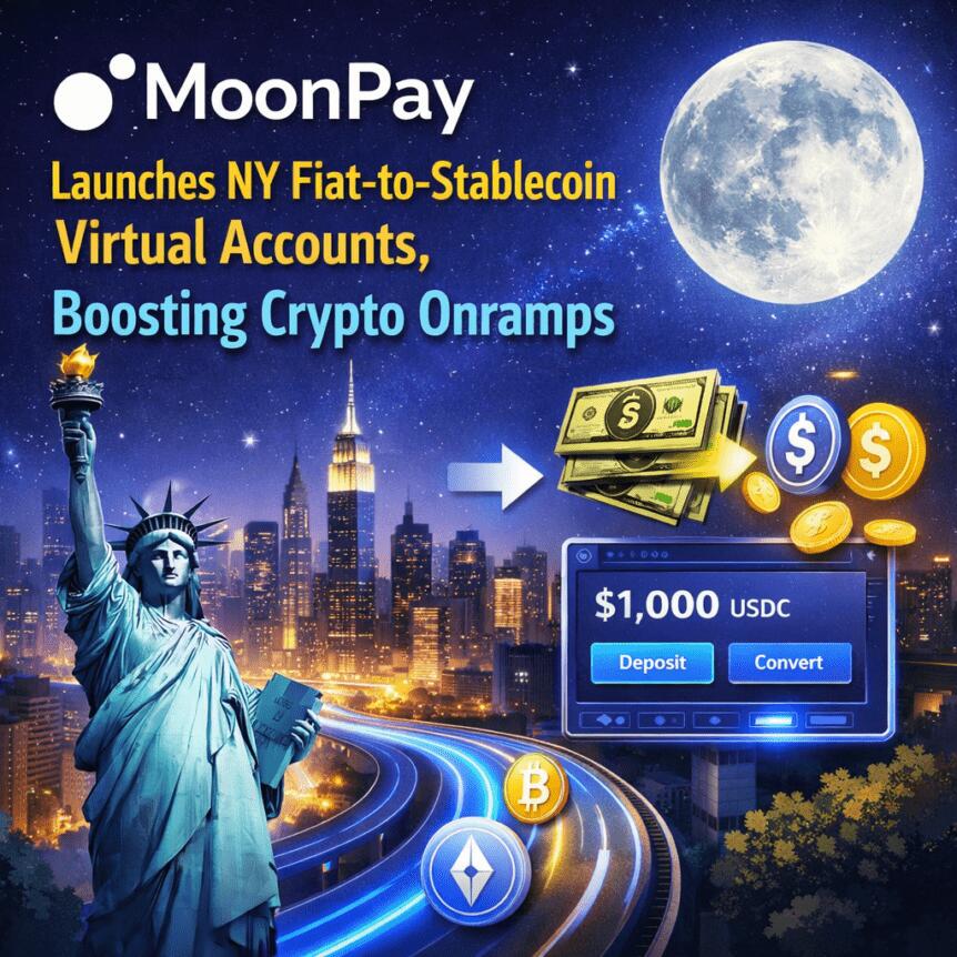 MoonPay推纽约法币转稳定币服务，企业支付迎来新范式
