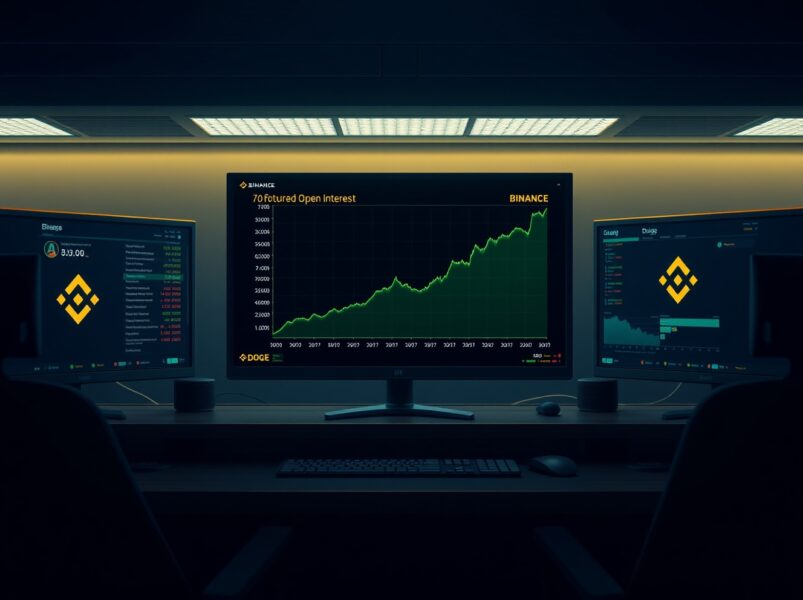 狗狗币期货未平仓量飙升40%：资金涌入背后的多空博弈