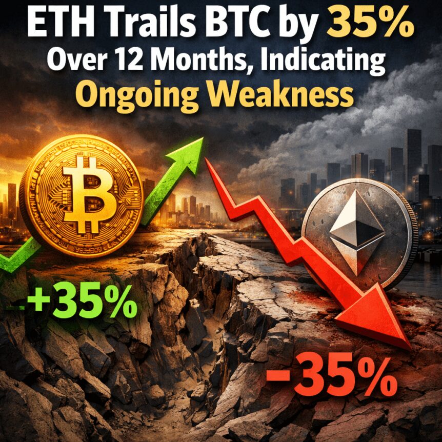 ETH/BTC汇率跌破35%：链上信号揭示流动性分化