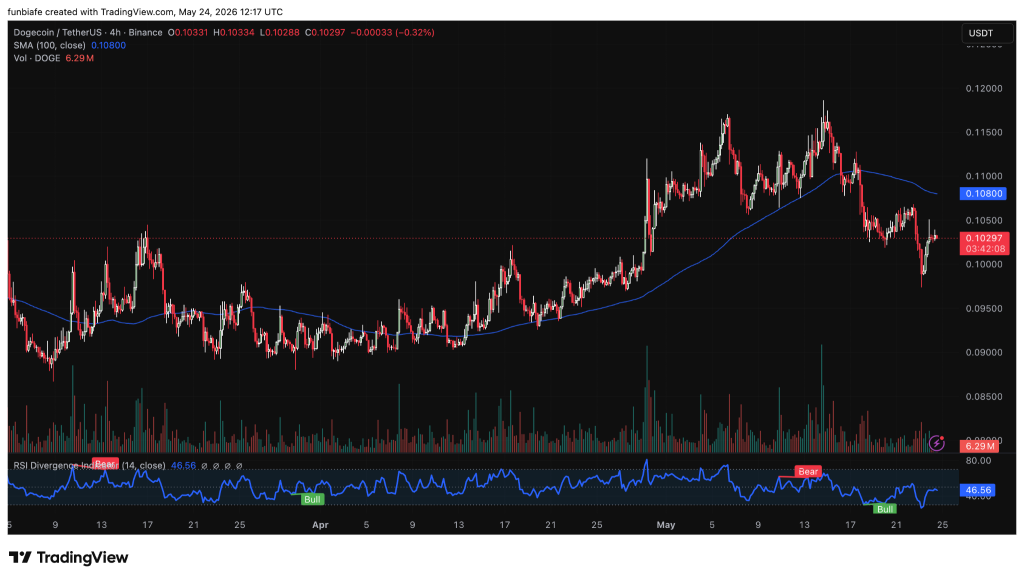 DOGE价格震荡回升：0.10美元支撑成关键博弈点