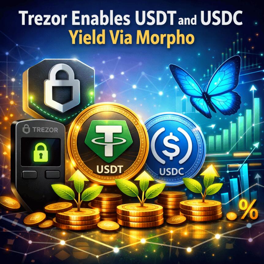 Trezor整合DeFi收益：硬件钱包开启原生稳定币生息新纪元