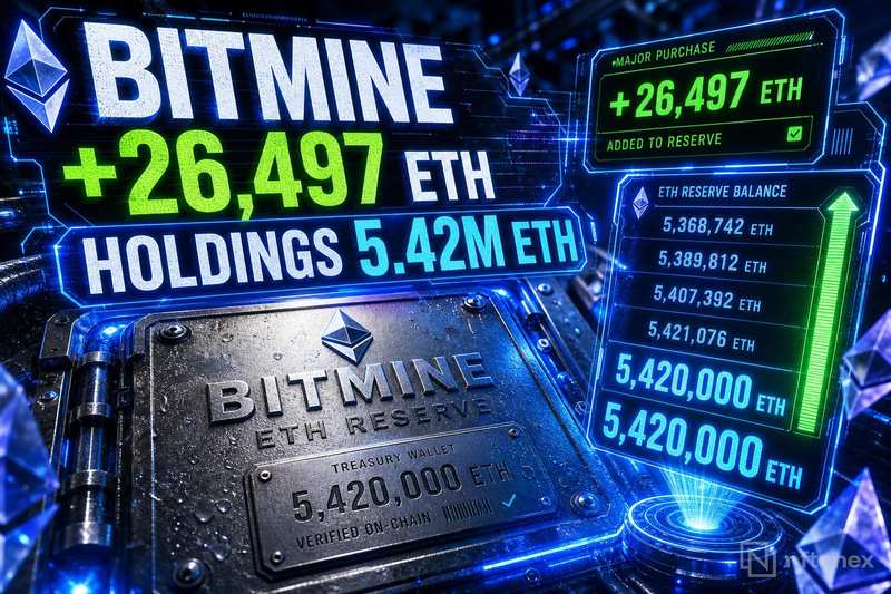 Bitmine大举增持以太坊，542万枚持仓引爆市场热议