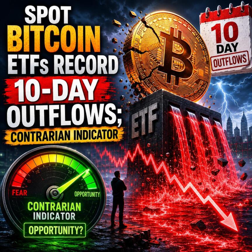 比特币ETF十日连流破纪录，资金外逃预示底部信号？