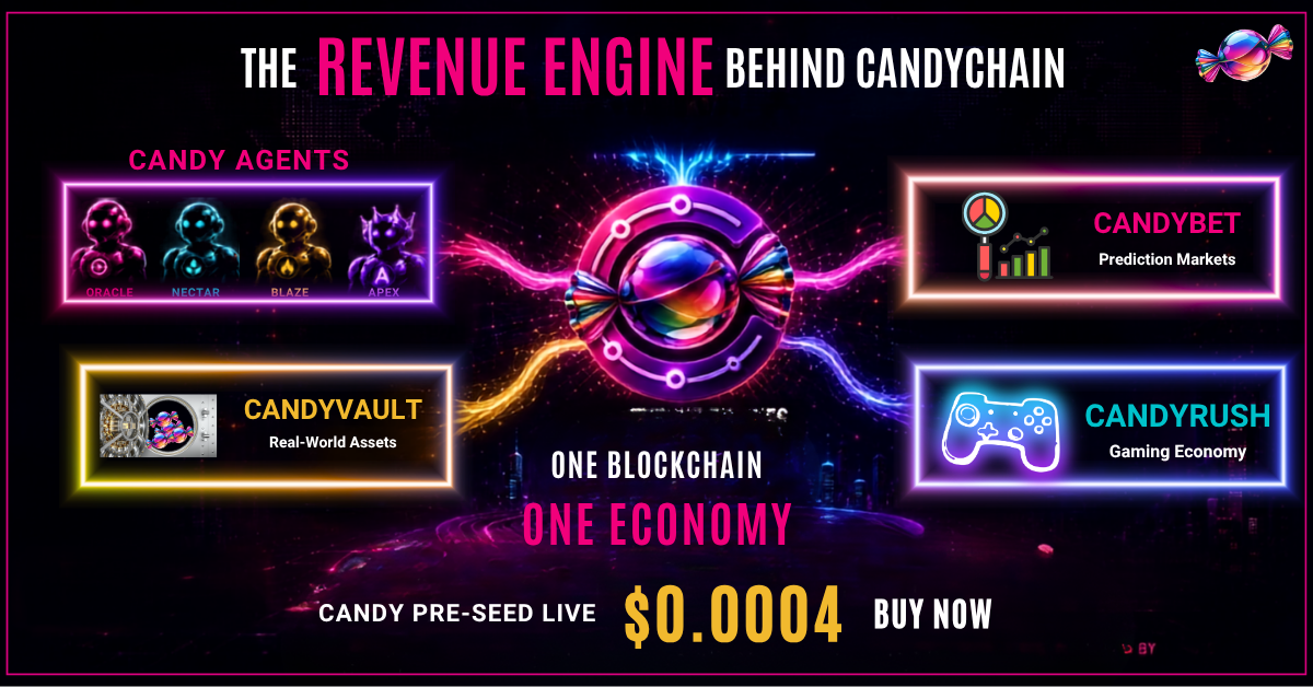 糖果链预售开启：CANDY代币0.0004美元起，融合AI与现实资产