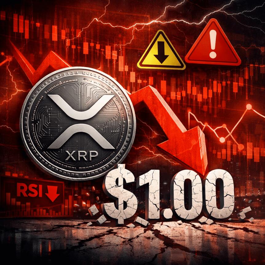 XRP逼近1美元警戒线，多重技术信号暗示下行风险