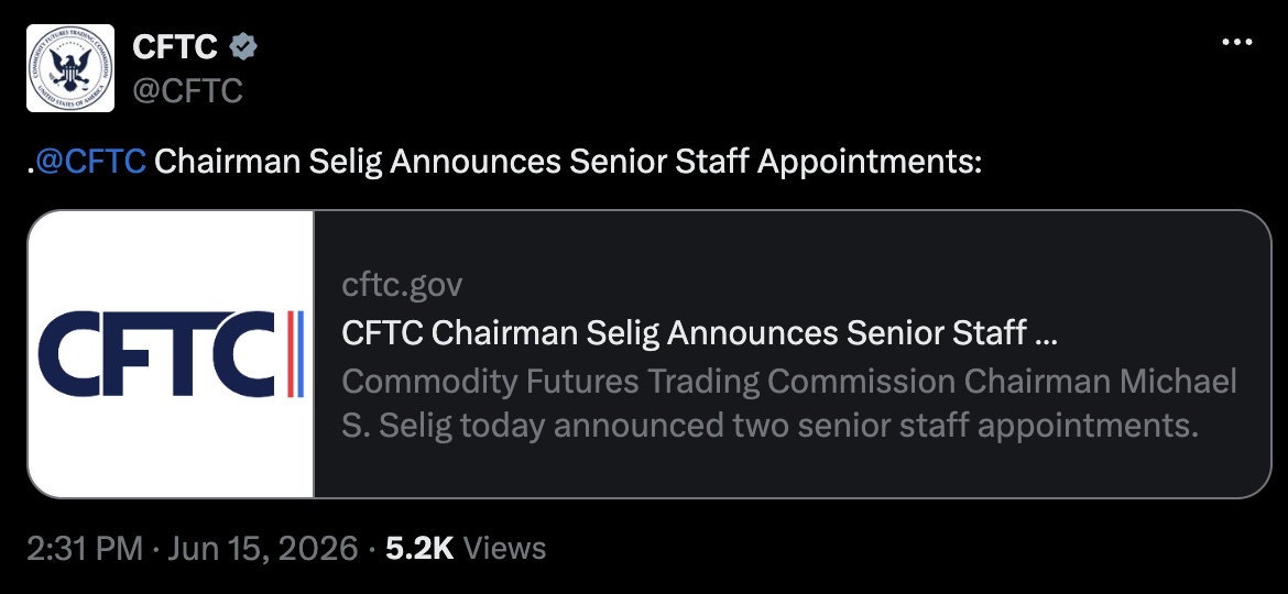 CFTC新任首席数据官聚焦区块链监管