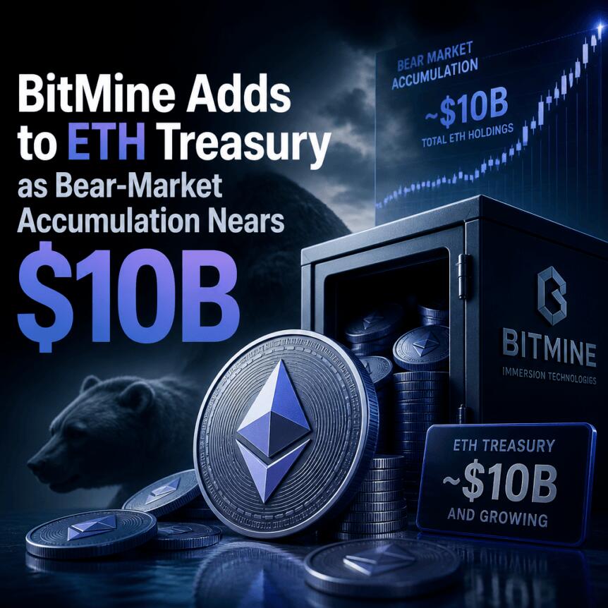 BitMine加码以太坊持仓，逼近5%流通量目标
