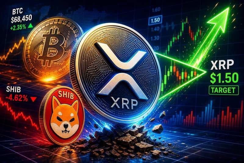 XRP突破三角形瞄准1.5美元，比特币主导力成关键变量