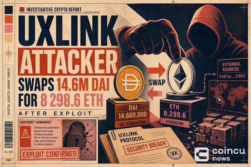UXLINK攻击者大额兑换ETH，资金追踪战开启