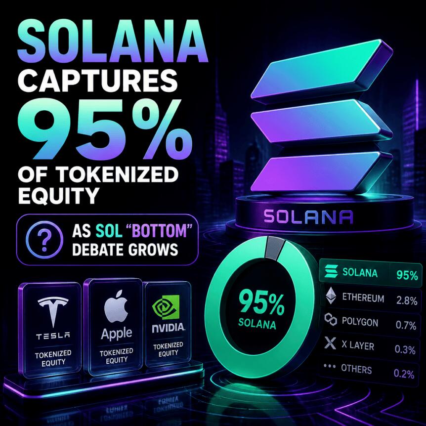 Solana代币化股票破12亿，SOL价格底部博弈升温