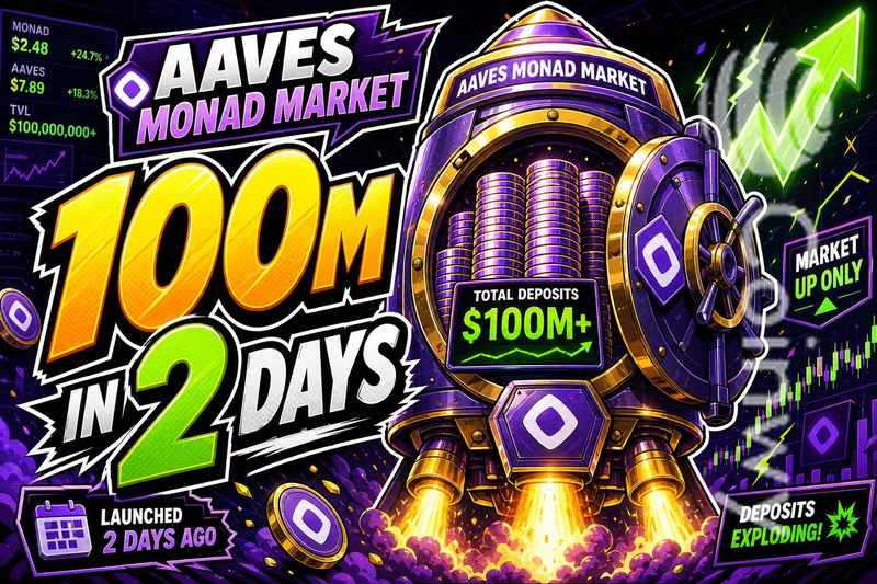 Aave登陆Monad两日吸金破亿，多链布局再下一城