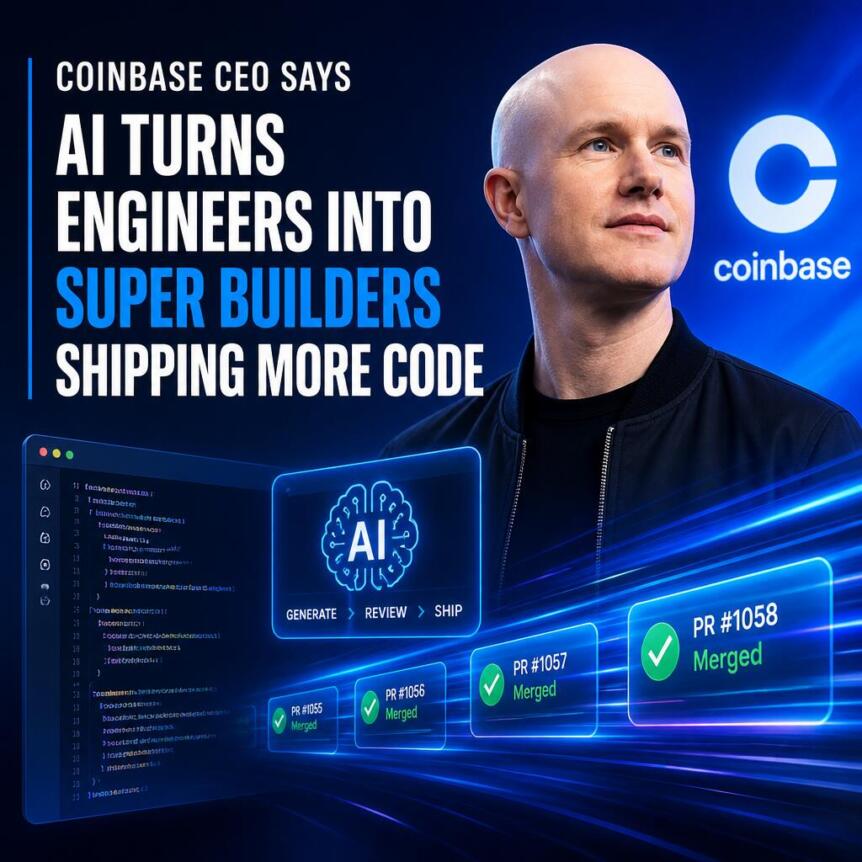 Coinbase CEO：AI让工程师效率翻倍，成本反降