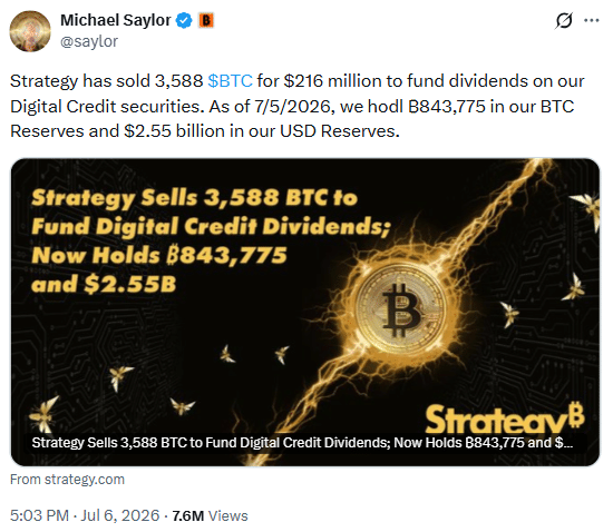 Strategy售币引关注，特朗普加密收入成焦点