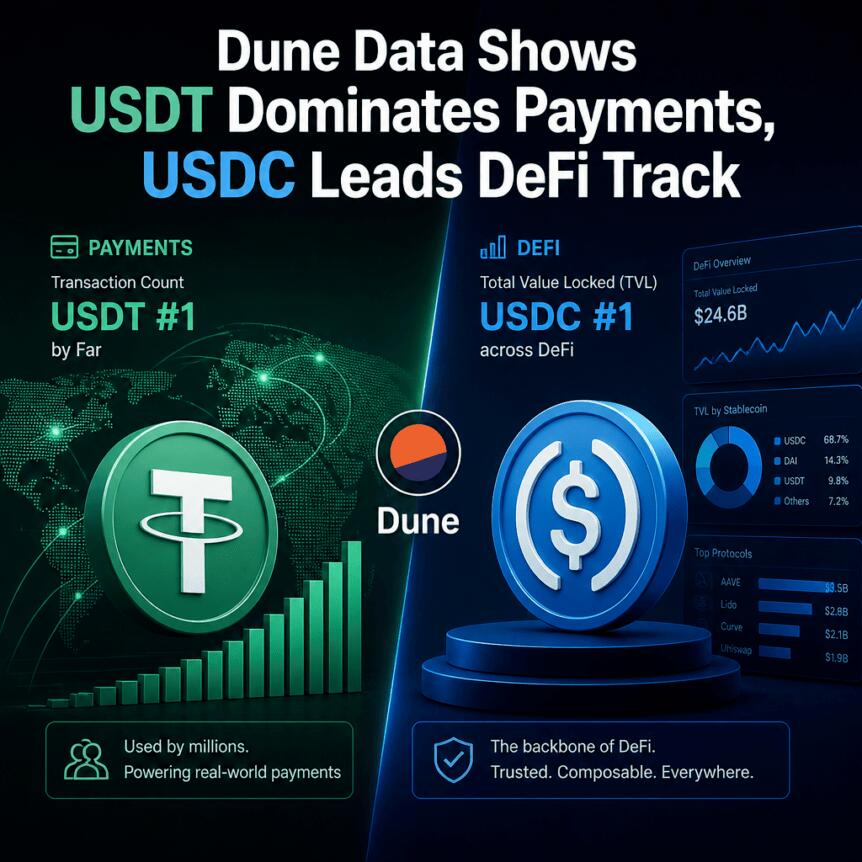 USDT与USDC角色分化：支付与金融基建的双轨竞争