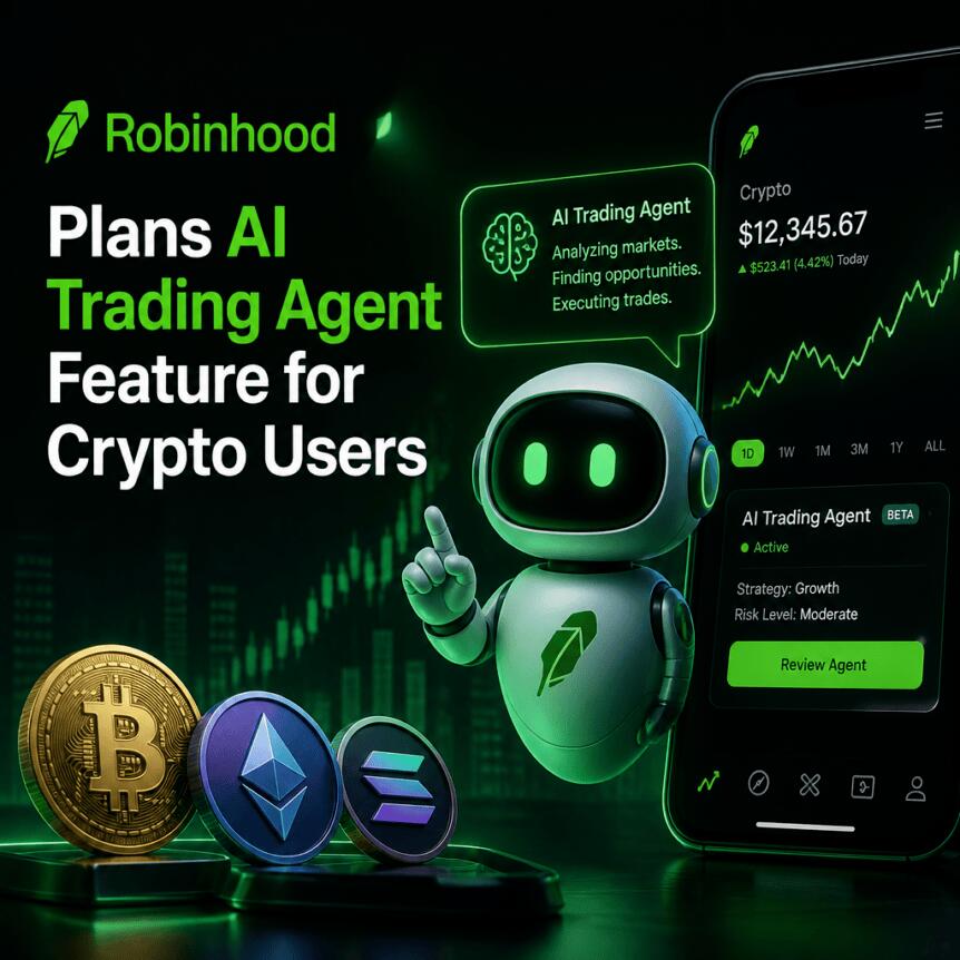 Robinhood推AI代理交易：加密领域迈入自动化新阶段