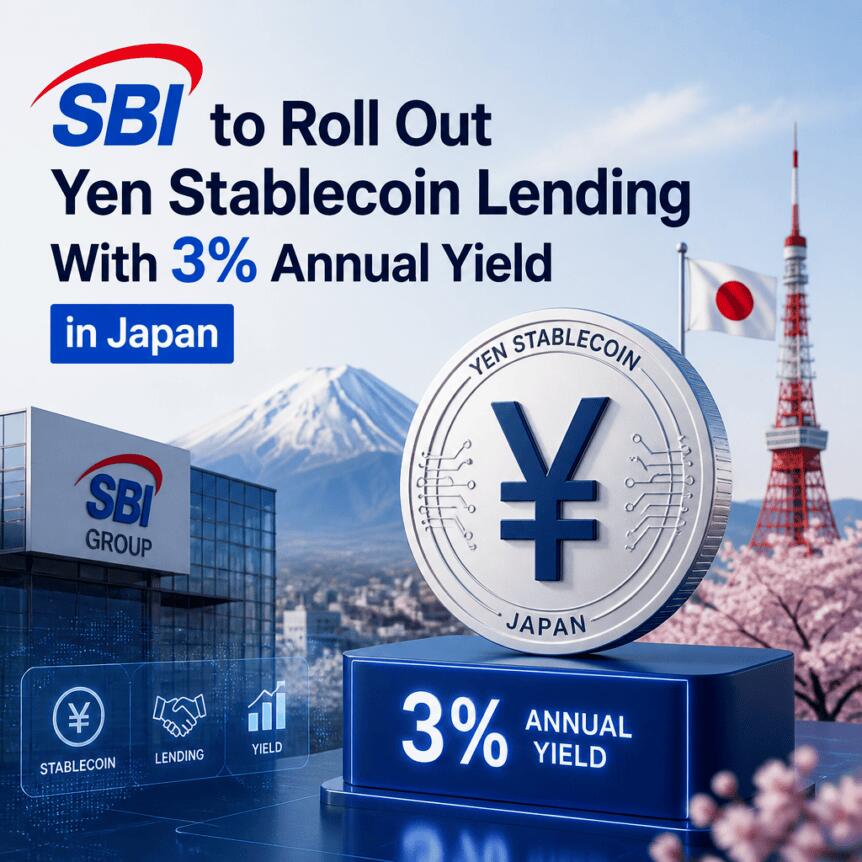 SBI VC Trade推日元稳定币生息产品，年化3%引关注