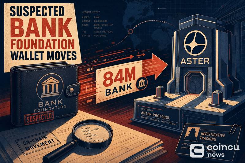BANK基金会疑似转账8400万枚代币至Aster，真相待查