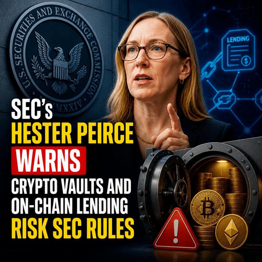 SEC委员警告：链上金库或涉证券法监管风险