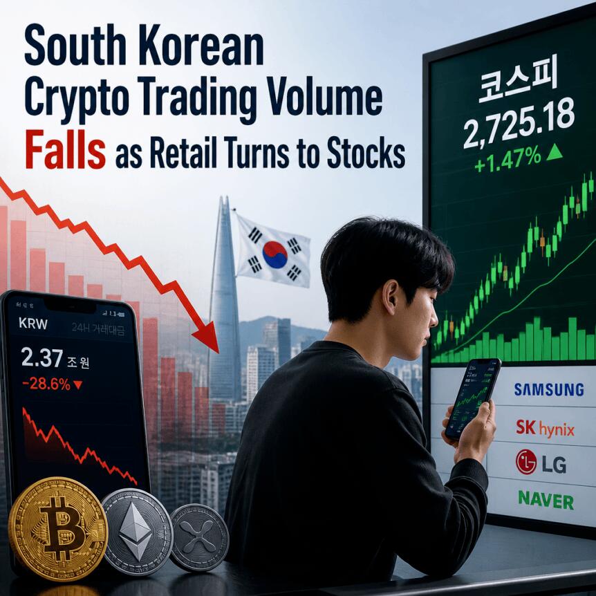 韩币交易量腰斩：股市反弹引资金转移