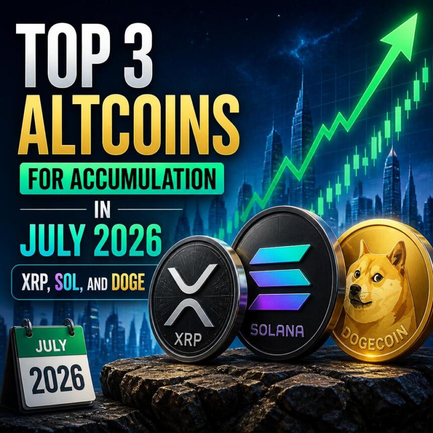 2026年7月三大潜力山寨币前瞻：XRP、SOL、DOGE
