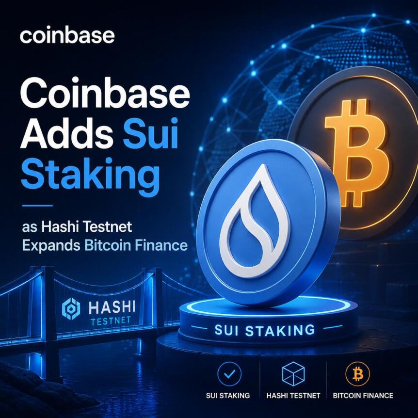 Coinbase上线SUI质押，Hashi测试网加速比特币金融创新