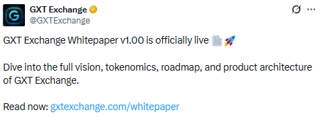 GXT代币白皮书发布：3亿枚固定供应引关注