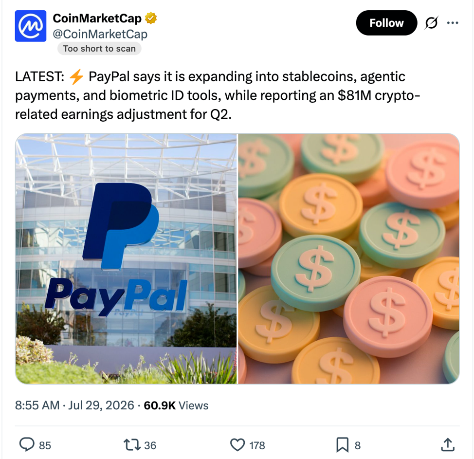 PayPal稳币扩张提速，亏损不改战略野心
