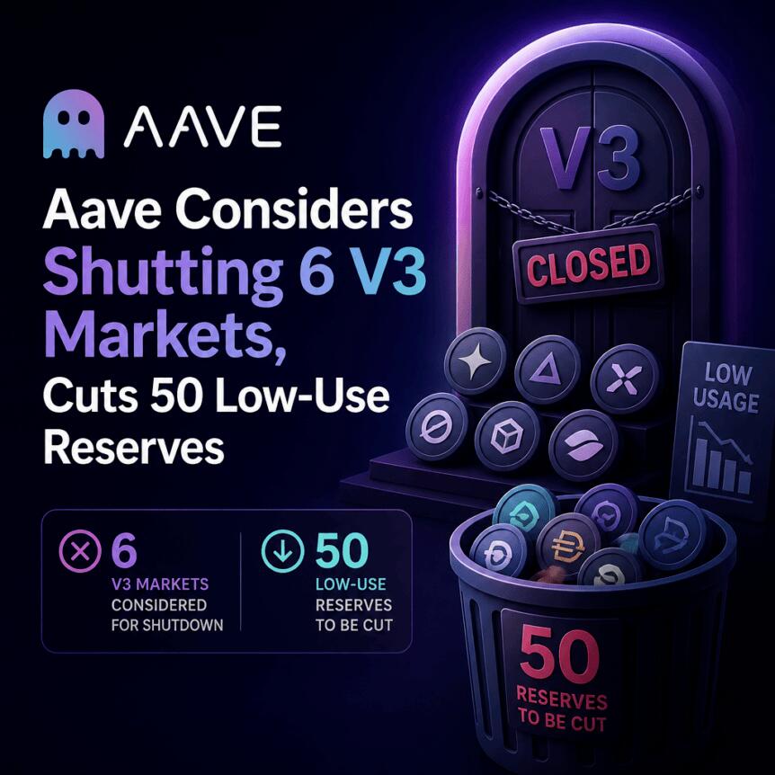 Aave拟清理多链低效资产，9810万抵押品或将退出