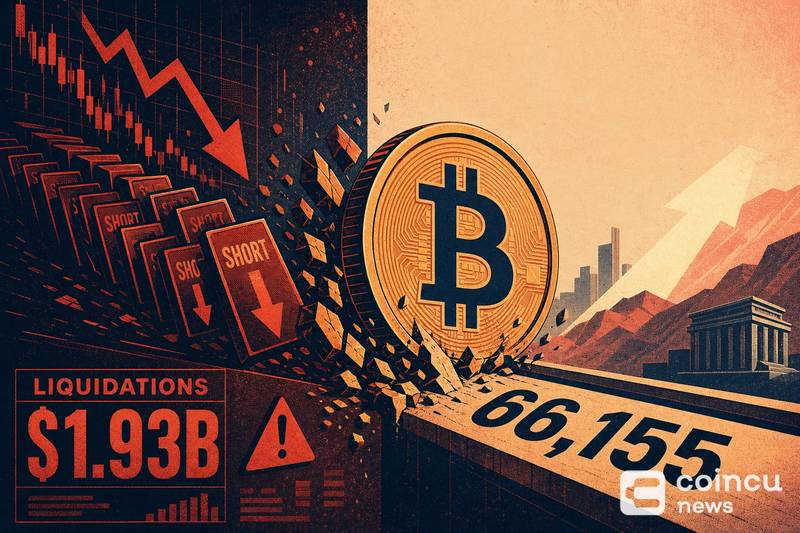 比特币突破66155美元或引爆19亿空头清算潮