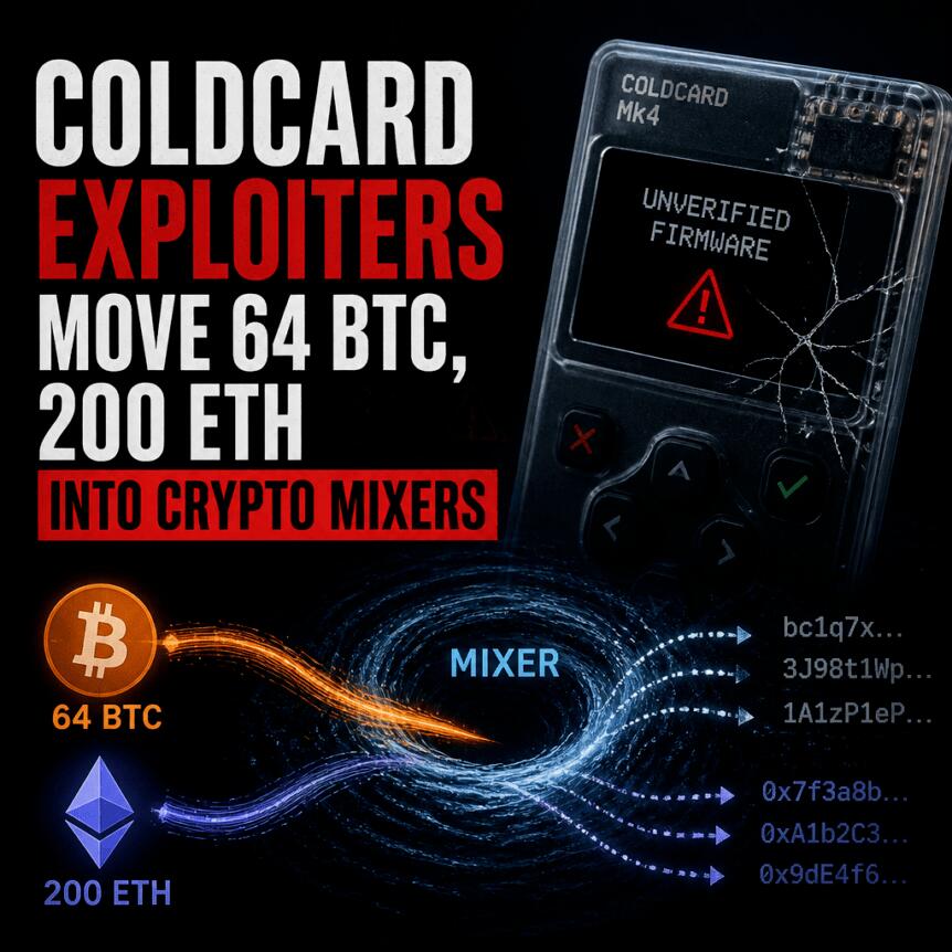Coldcard漏洞致数千万美元被盗，混币链上追踪成关键