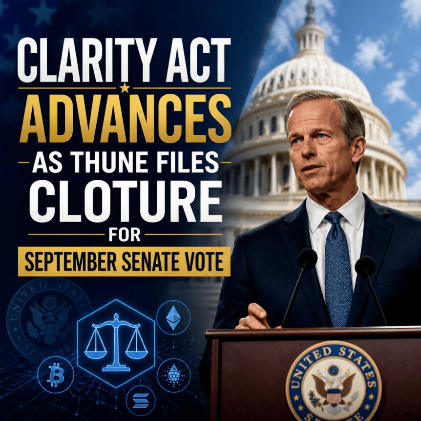 《CLARITY法案》推进参议院投票，9月立法路径成焦点