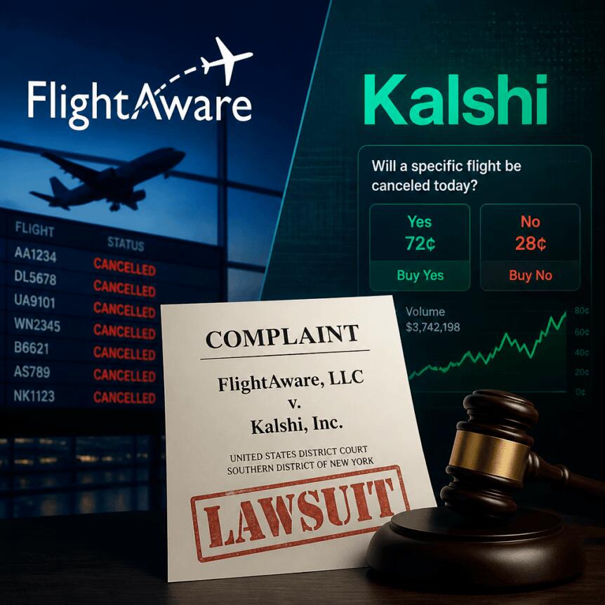 FlightAware诉Kalshi：航班数据滥用引安全争议