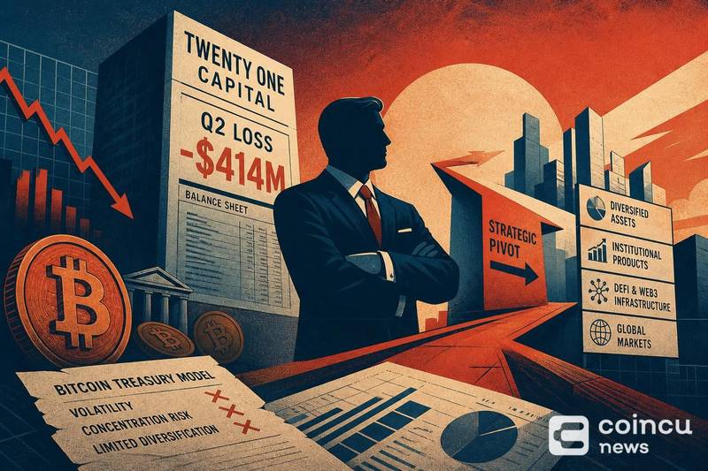 Twenty One Capital Q2巨亏4.14亿，新帅谋变：告别比特币国债标签