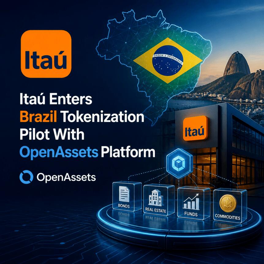 Itaú入局巴西代币化试点，机构级RWA探索提速