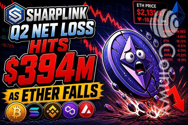 SharpLink二季度巨亏3.94亿：以太币暴跌成主因