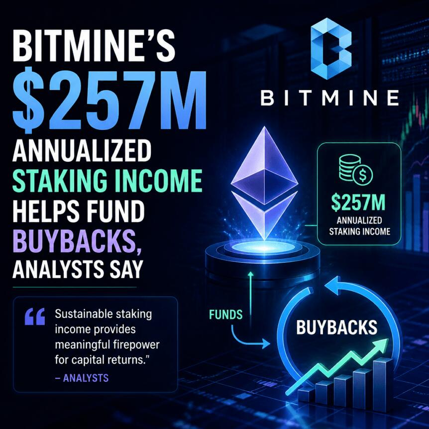 比特矿业质押500万ETH，年收近2.6亿美元引关注