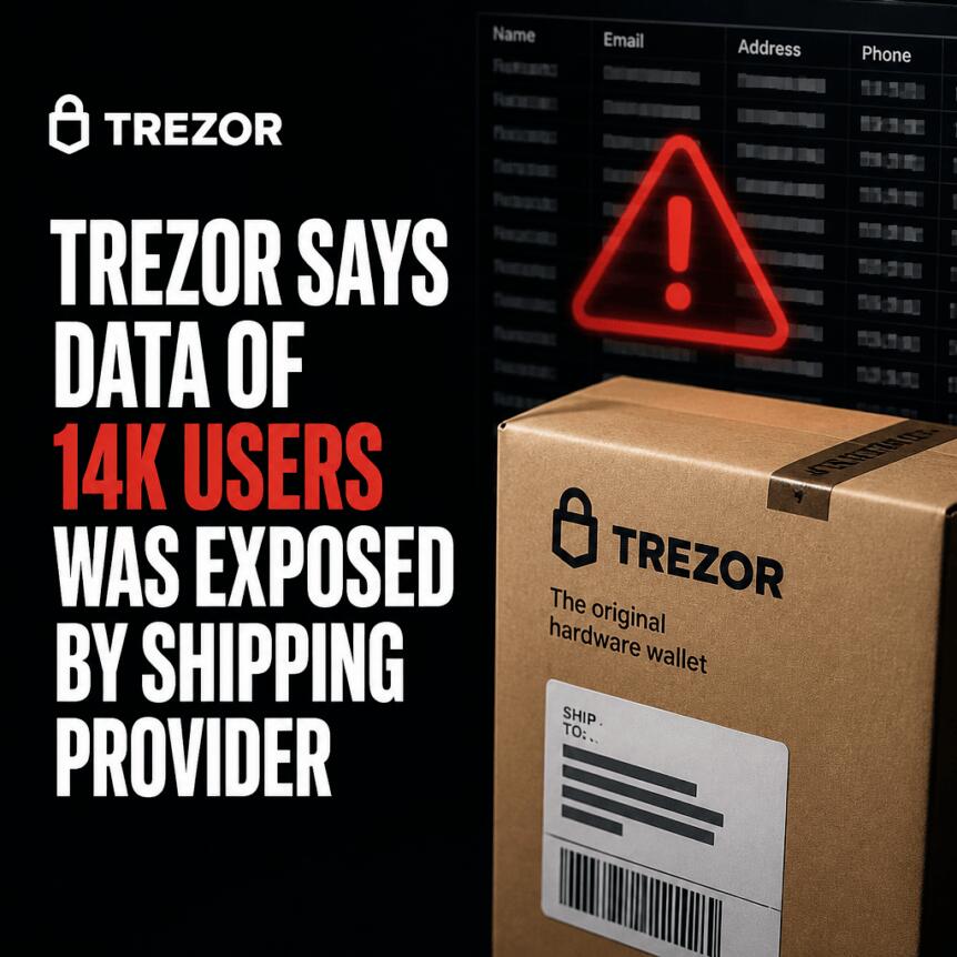 Trezor 1.4 万用户信息或遭泄露，物流链成新攻击入口