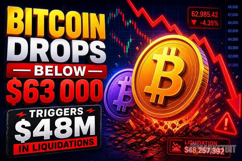比特币跌破6.3万刀，多头遭重创清算超4800万