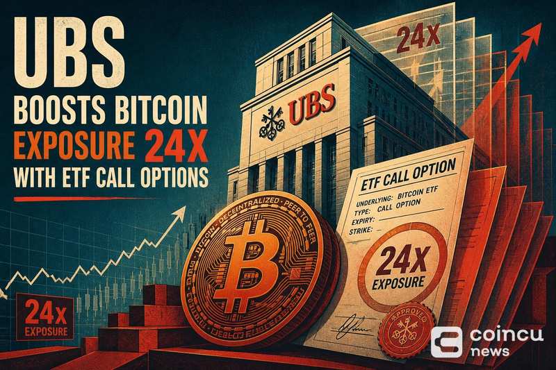 瑞银比特币期权敞口暴增24倍，机构入场信号浮现？