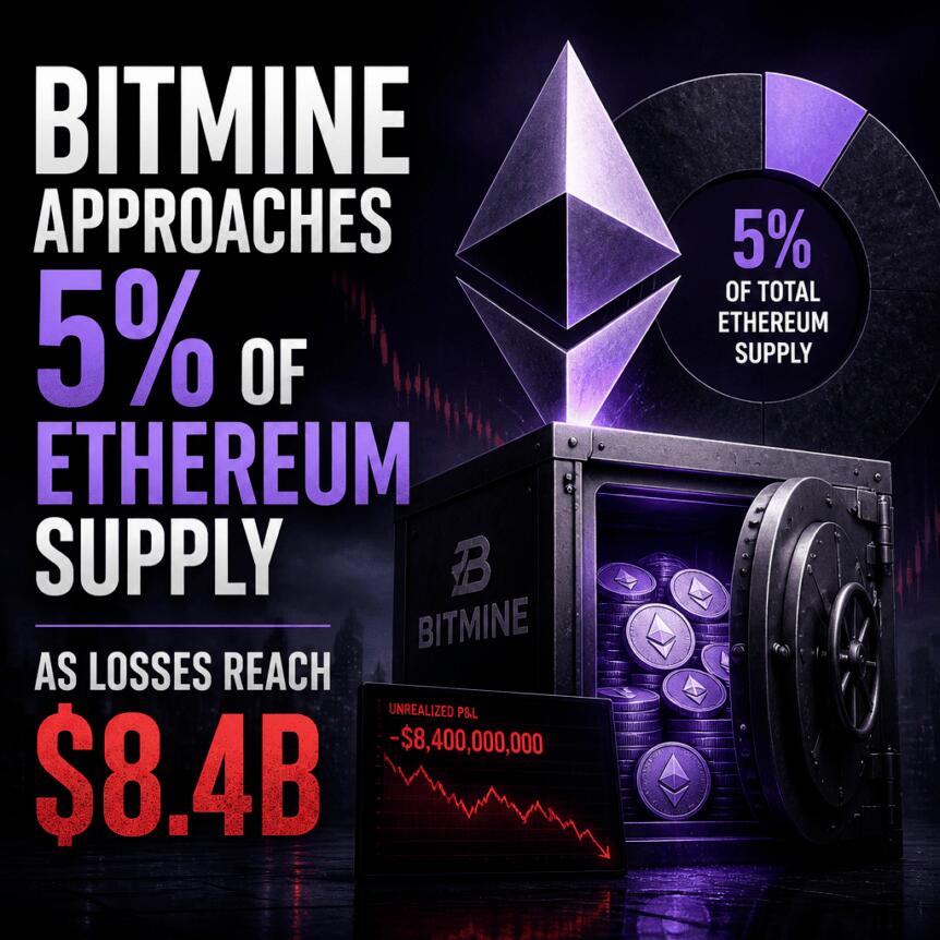 Bitmine重启增持以太坊，逼近5%持仓目标