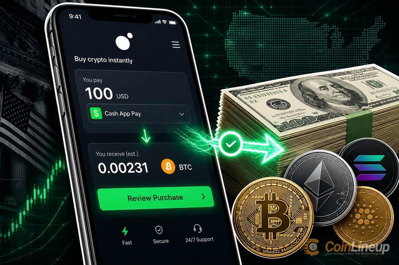 MoonPay接入Cash App Pay，美区用户购币更便捷