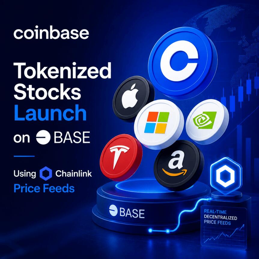Coinbase推代币化股票入Base，Chainlink赋能DeFi集成