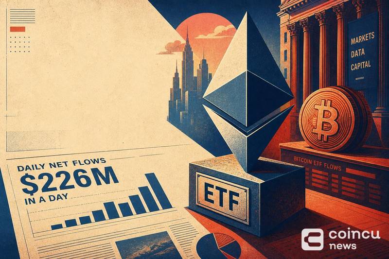 以太坊ETF单日吸金2.26亿，逼近比特币表现