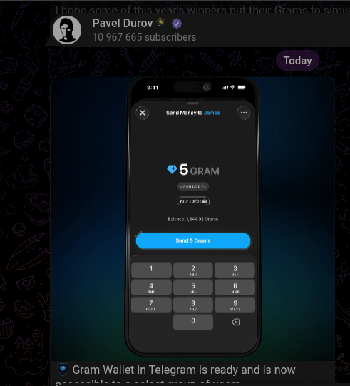 Telegram重塑加密生态：Gram钱包上线，Walt转型综合金融平台