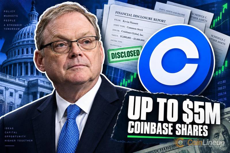 凯文·哈塞特披露持有高达500万美元的Coinbase股份