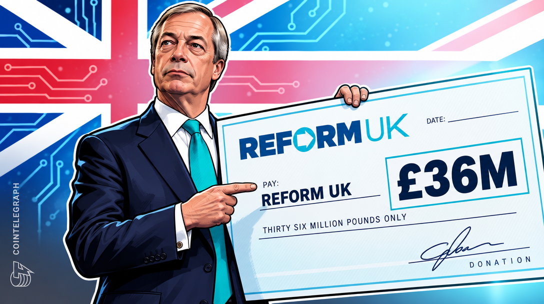 法拉奇领导的改革英国党获得加密货币亿万富翁史上最大捐款：报道