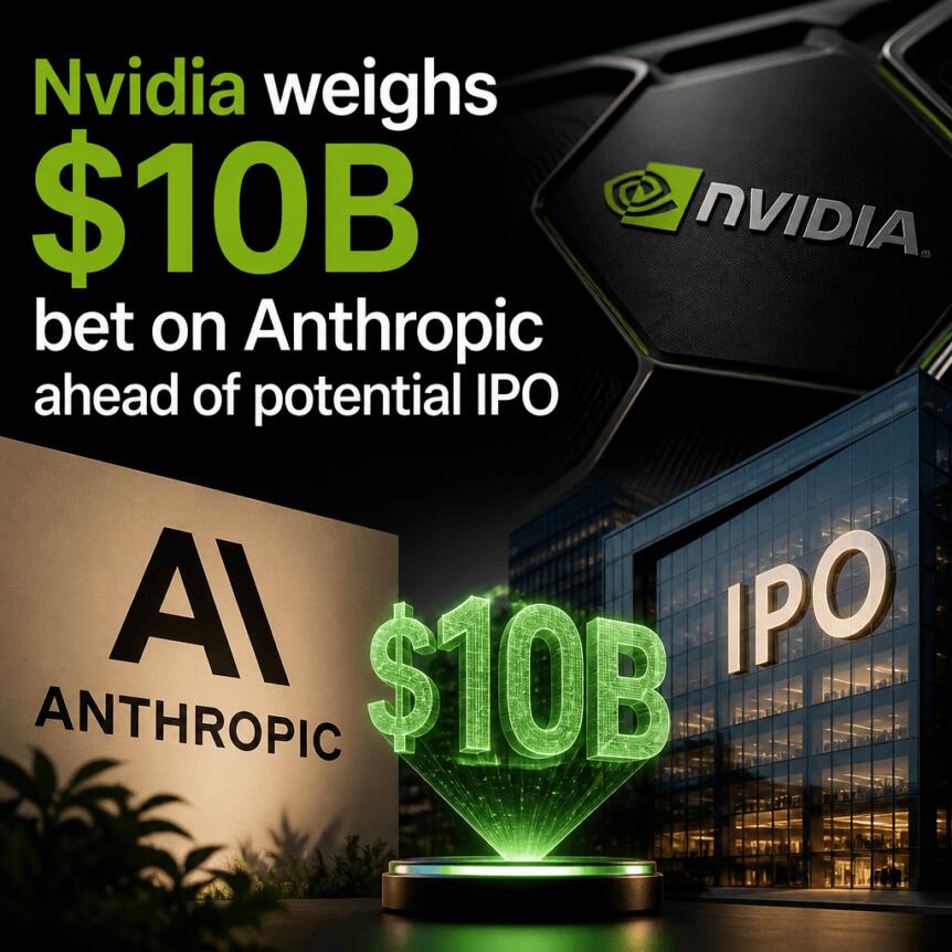 英伟达在Anthropic潜在IPO前考虑100亿美元投资