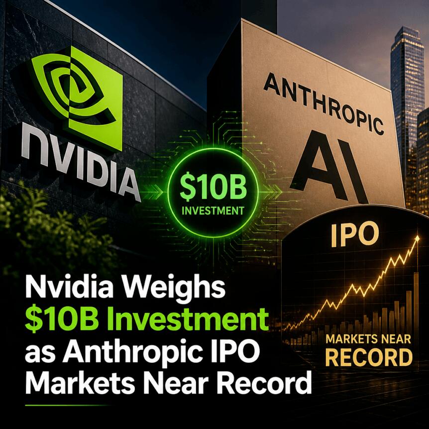 英伟达考虑100亿美元投资，Anthropic IPO临近纪录