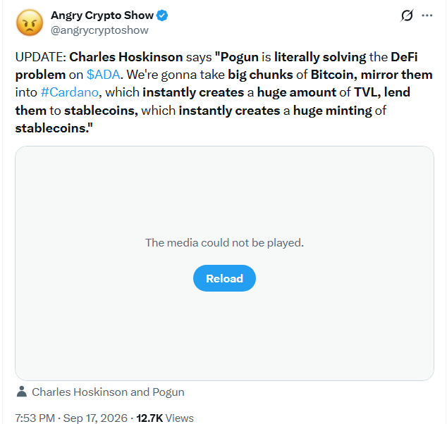 Cardano的Pogun将解锁比特币DeFi中闲置的1.6万亿美元流动性，Hoskinson揭示具体方式